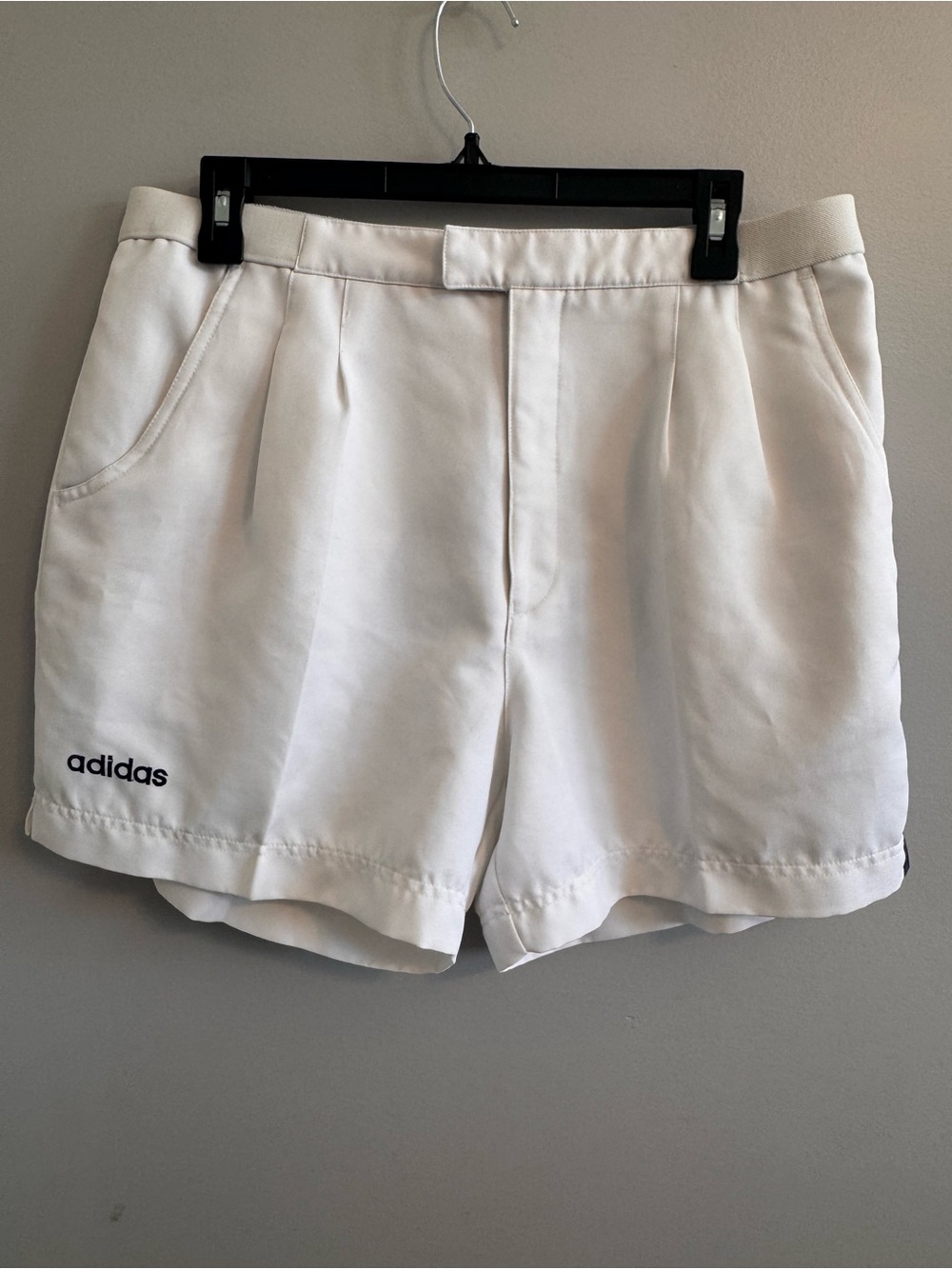 Vintage Adidas Trefoil White Tennis Shorts Retro Court Size US 36